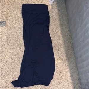 women’s navy blue maxi skirt